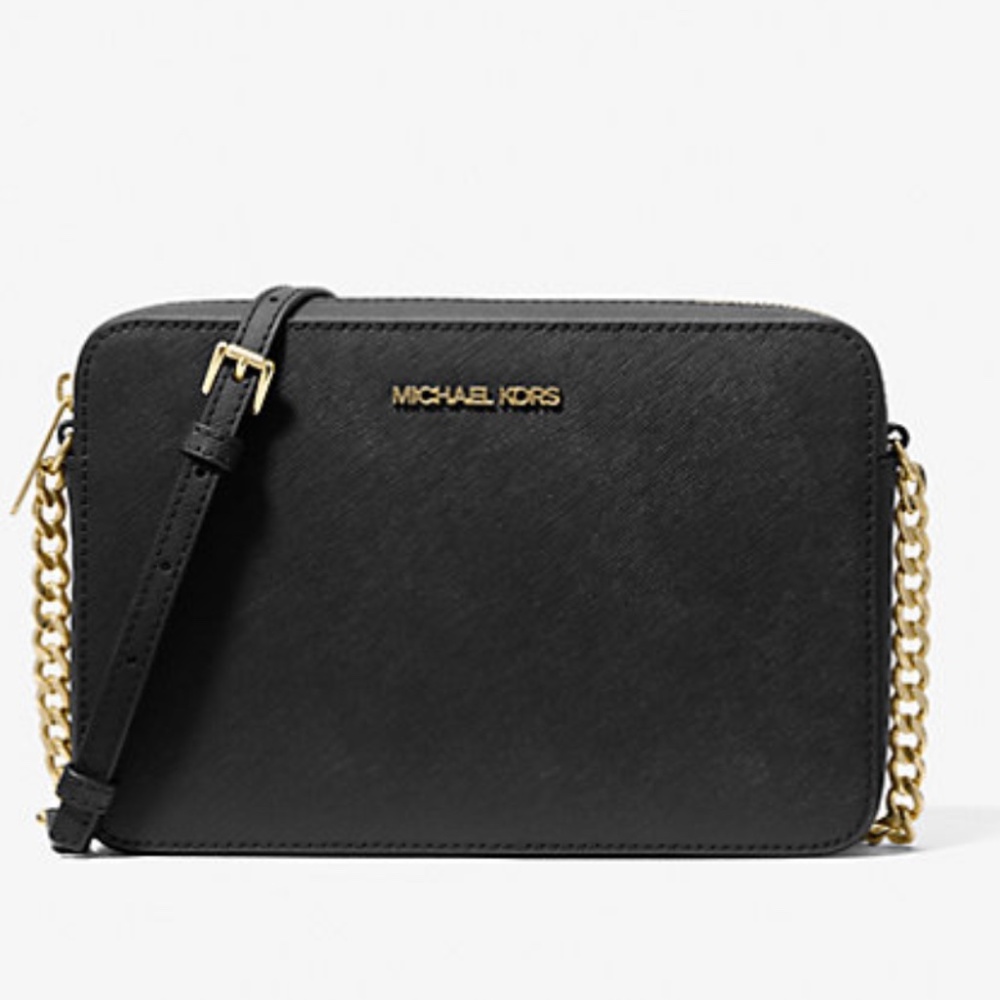 Jet Set Large Saffiano Leather Crossbody Bag